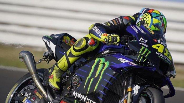 UJI MOTOR- Valentino Rossi menguji komponen baru pada motor Yamahanya di Sirkuit Misano Italia belum lama ini