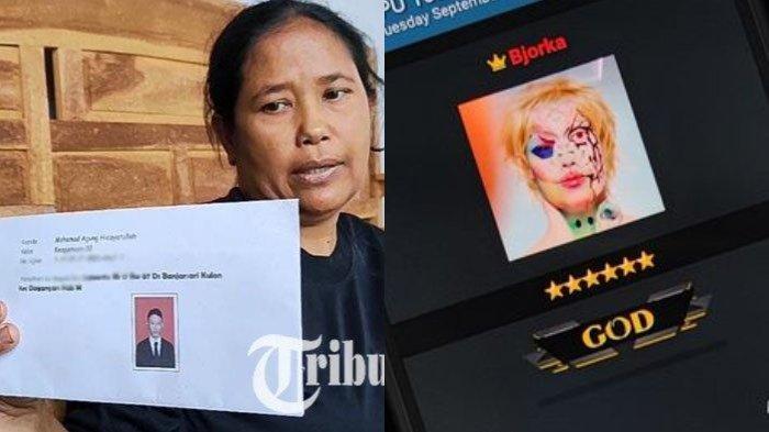 Prihatin (48), ibu MAH, pemuda asal Madiun, Jawa Timur, yang diduga hacker Bjorka (kiri). Pemuda asal Madiun telah dipulangkan. Sang ibu pun mengaku lega atas kepulangan anaknya yang diduga sebagai hacker Bjorka.