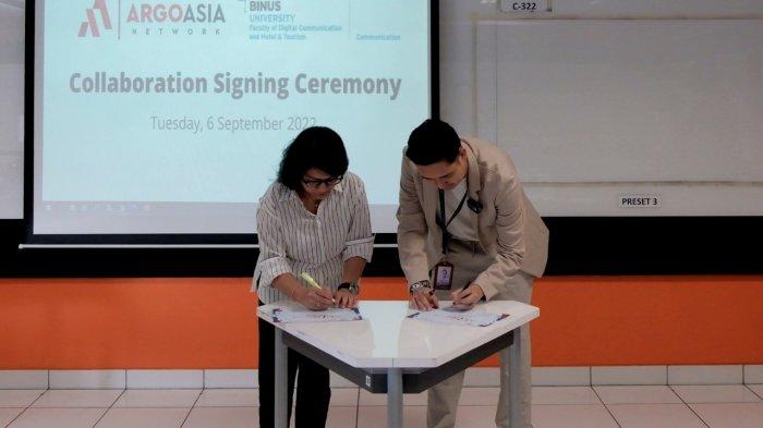 Argo Asia dan BINUS University melakukan penandatanganan perjanjian kerjasama untuk mengembangkan talenta muda