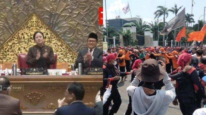Puan Maharani mendapatkan ucapan selamat ulang tahun di sela rapat paripurna DPR yang berlangsung pada Selasa (6/9/2022). Padahal, di luar Gedung DPR, massa sedang demo menolak kenaikan harga BBM.