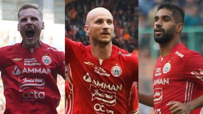 Trio asing BKY Persija Jakarta, Hanno Behrens, Michael Krmencik dan Abdulla Yusuf Helal.