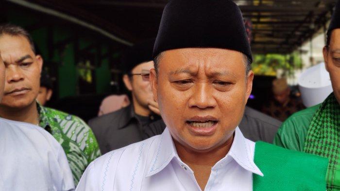 Wakil Gubernur Jawa Barat, Uu Ruzhanul Ulum, dijumpai wartaaan usai menghadiri acara halal bihalal di Majelis At Taubah, Cilodong, Kota Depok, Selasa (31/5/2022).