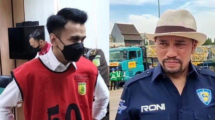Adam Deni (kiri) akan menjalani sidang vonis kasus unggahan dokumen pembelian sepeda mewah Ahmad Sahroni (kanan) secara ilegal, di Pengadilan Negeri Jakarta Utara, Selasa (27/6/2022).