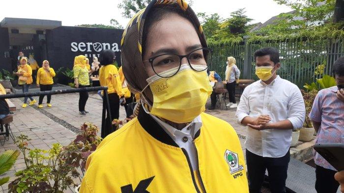 Airin Rachmi Diani di Kafe Serona, Pondok Aren, Tangsel, Rabu (27/10/2021).