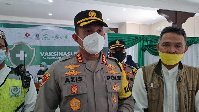Kapolres Jakarta Selatan, Kombes Azis Andriansyah saat menyambangi pondok pesantren Al-Tsaqafah di Cipedak, Jagakarsa, Jakarta Selatan pada Sabtu (14/8/2021).