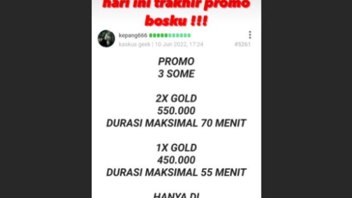 Viral diduga bar di Jakarta Selatan dengan nama akun @mr.braid666 mengunggah promosi prostitusi paket threesome di media sosial. Belakangan akun tersebut berganti nama jadi @gives_lovers.