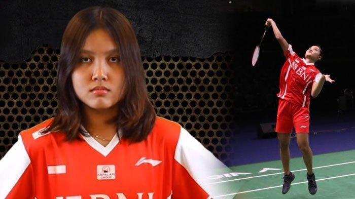 Bilqis Prasista, tunggal putri Indonesia yang menakhlukkan rangking satu dunia AKane Yamaguchi di uber cup 2022.