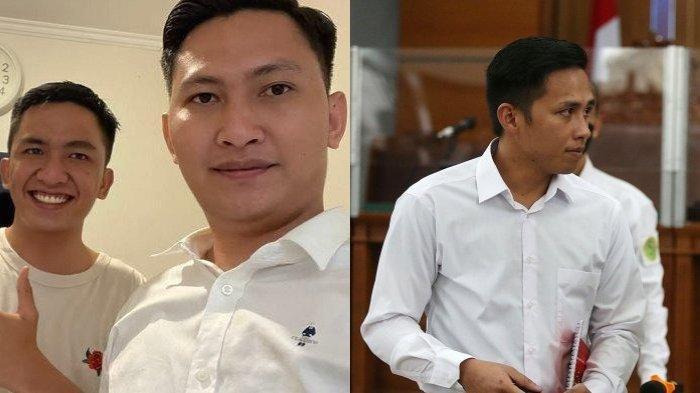 Brigadir J dan adiknya, Bripda Mahareza Rizky (kiri). Bharada E saat sidang perdana, Selasa (18/10/2022). Adik Brigadir J, Bripda Mahareza Rizky, mengaku kenal Bharada E saat ditanya majelis hakim dalam persidangan, Selasa (25/10/2022).