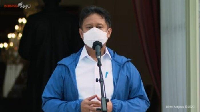 Budi Gunadi Sadikin saat memberikan sambutan usai diumumkan sebagai menteri baru di Kabinet Indonesia Maju, Selasa (22/12/2020).