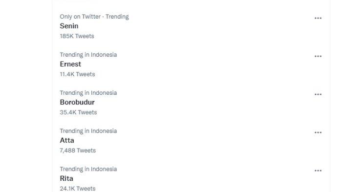 Candi Borobudur masuk trending topik twitter, Senin (6/6/2022).