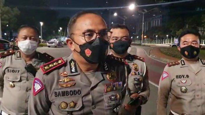 Dirlantas Polda Metro Jaya, Kombes Pol Sambodo Purnomo Yogo saat ditemui wartawan pada Minggu (12/9/2021).
