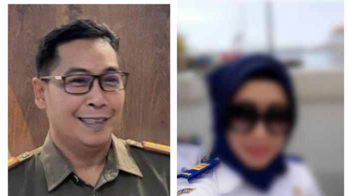 Kolase foto Kasatpol PP Kota Makassar, Muhammad Iqbal Asnan dengan RCH, pejabat di Dishub Makassar yang diduga telah menjalin hubungan gelap dengannya hingga berujung pada kematian petugas Dishub, Najamuddin Sewang.