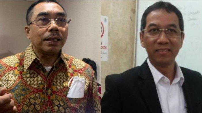 Pj Gubernur DKI Jakarta, Heru Budi Hartono dan Ketua Fraksi PDIP DPRD DKI Jakarta Gembong Warsono