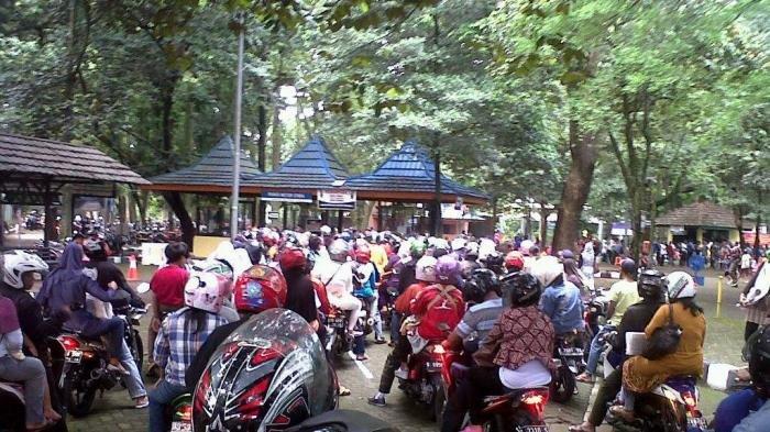 Ilustrasi antrean calon pengunjung Taman Margasatwa Ragunan