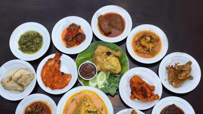 Ilustrasi menu masakan Padang