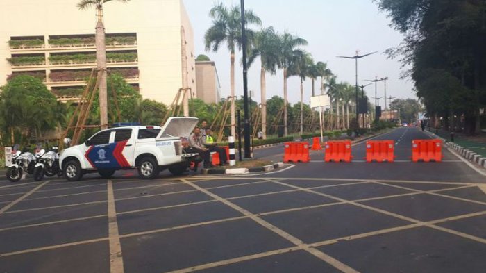 ILUSTASI Jalan Asia Afrika, Jakarta Pusat, Rabu (29/8/2018).