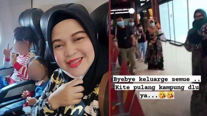 keluarga penumpang Sriwijaya Air SJ 182, Ratih Windania bersama dua anaknya, Yumna dan Athar