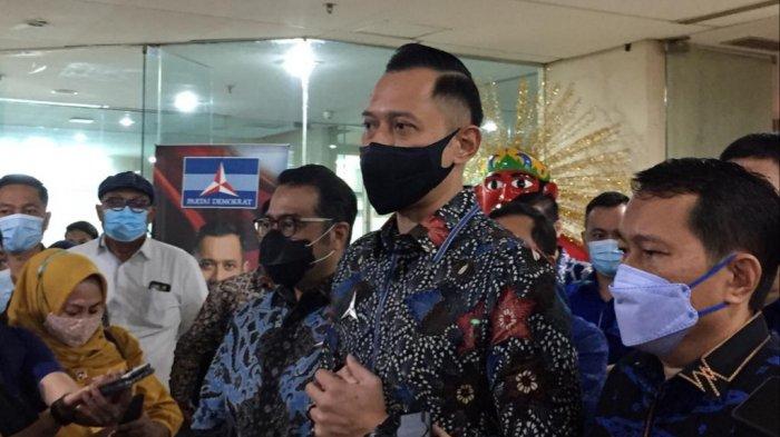 Ketua Umum Partai Demokrat Agus Harimurti Yudhoyono (AHY) saat ditemui di kantor Fraksi Demokrat DPRD DKI, Kamis (6/5/2021).