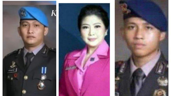 Kolase foto Brigadir J, istri Ferdy Sambo Putri Chandrawati dan Bharada E.