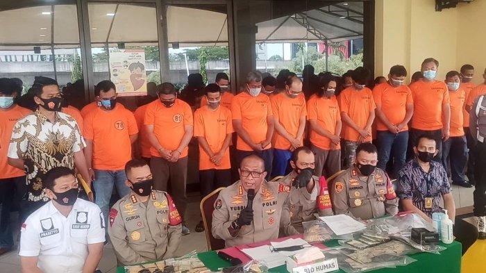 Konferensi pers pengungkapan pelaku pungli di Mapolres Metro Jakarta Utara, Jumat (10/6/2021).
