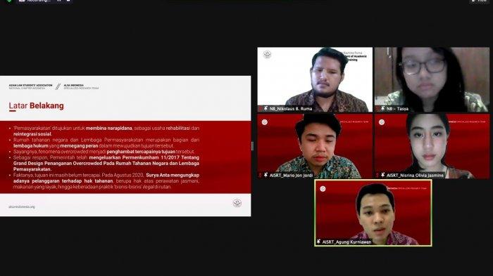 ALSA Indonesia menggelar Legal Discussion #5 dengan tema “Fenomena Overcrowded dalam Rumah Tahanan Negara dan Lembaga Pemasyarakatan di Indonesia