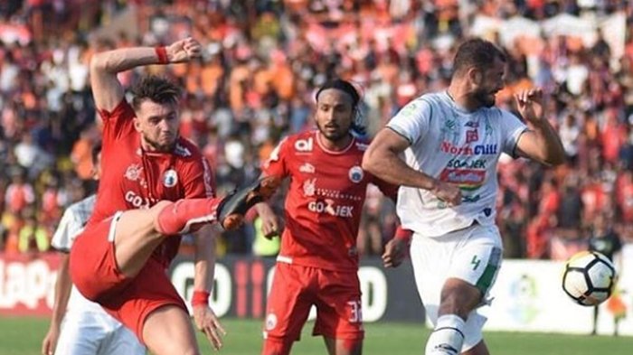Laga Persija Jakarta vs PSMS Medan di Stadion Sultan Agung Bantul, Jogjakarta, Minggu (12/8/2018) diakhiri dengan skor imbang kacamata, 0-0.