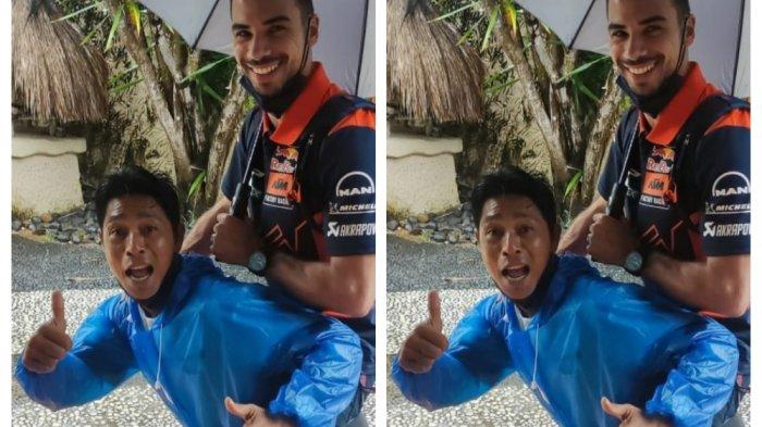 Momen kedekatan Risman dengan pebalap juara MotoGP Mandalika, Miguel Oliveira.