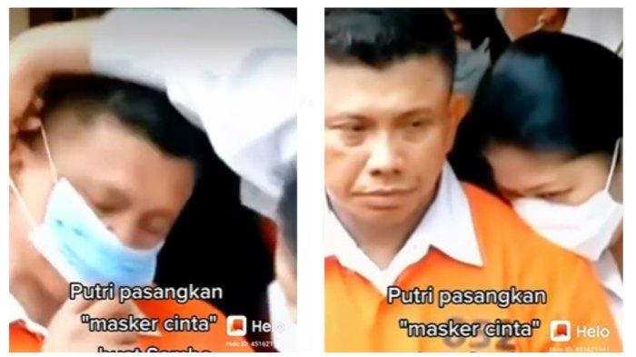 Momen romantis Ferdy Sambo dan Putri Candrawathi saat rekonstruksi kasus pembunuhan Brigadir J di rumah mereka.