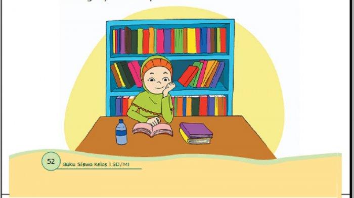 Pembahasan dan kunci jawaban buku tema 3 kelas 1 SD halaman 52.