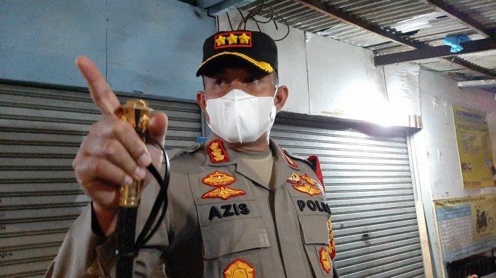 Kapolres Metro Jakarta Selatan Kombes Pol Azis Andriansyah di lokasi tawuran di Manggarai, Tebet, Jakarta Selatan, Senin (18/1/2021) malam.