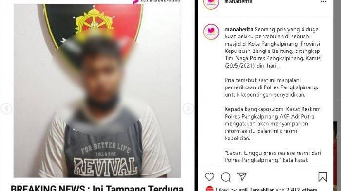 Terduga pelaku pelecehan kepada bocah di masjid.