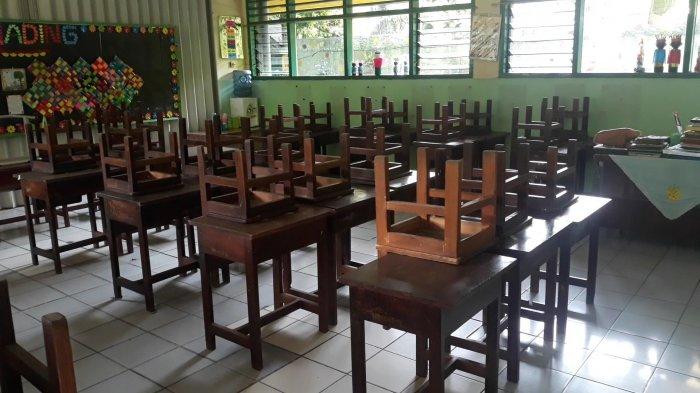 Ruang isolasi mandiri di SDN 15 Cipete Utara Selasa (6/4/2021).