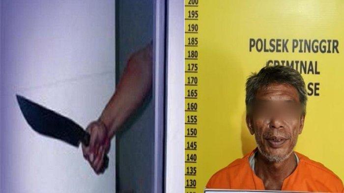 S pelaku pembunuhan mantan istrinya di Kecamatan Pinggir berhasil di ringkus tim Reskrim Polsek Pinggir, Sabtu (29/5) di Sumatera Selatan.