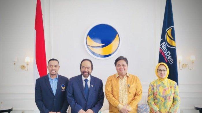 Ahmad Sahroni, Surya Paloh, Airlangga Hartanto, Airin Rachmi Diany