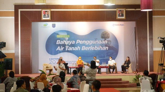 Seminar Bahaya Penggunaan Air Tanah Berlebihan di Hotel Bumi Wiyata, Kota Depok, Kamis (8/9/2022).