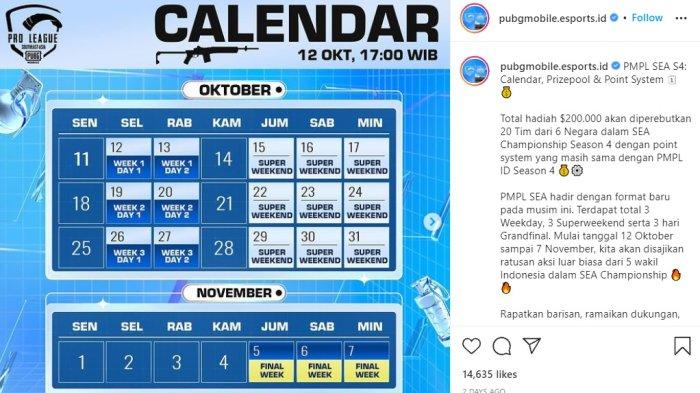 Simak jadwal PUBG Mobile Pro League PMPL SEA Championship S4.