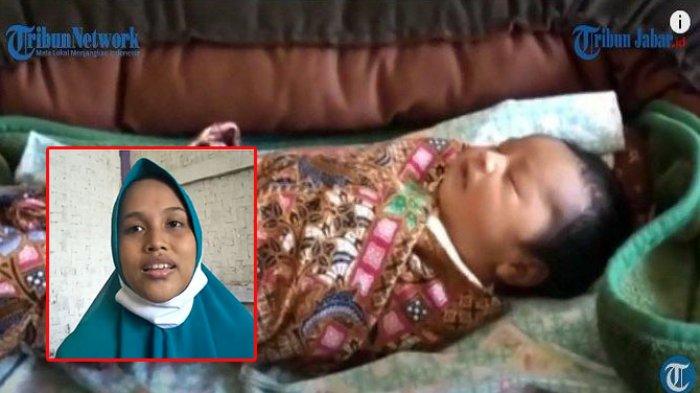 Foto bayi perempuan yang dilahirkan oleh Siti Janinah (25). (Inset) Siti Jainah adalah warga Kampung Gabungan RT 02/02, Desa Sukapura, Kecamatan Cidaun, Kabupaten Cianjur, Jawa Barat. Selama ini ia mengaku haidnya normal dan tak merasa mengandung layaknya perempuan hamil pada umumnya sehingga warga pun heboh. Sosok pria di balik ayah bayi perempuan Siti Jainah pun terungkap.