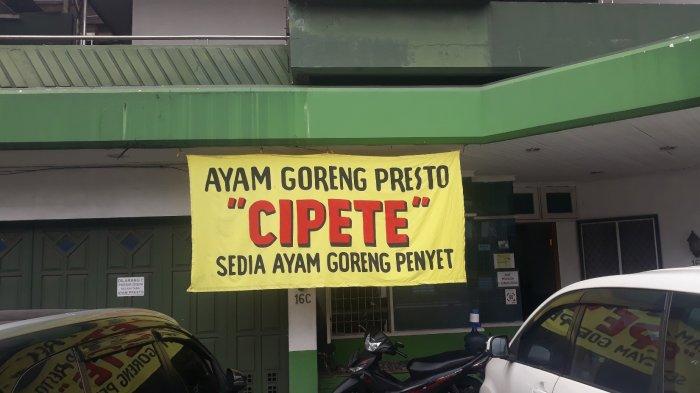 Tampak depan restoran ayam goreng presto Cipete di Jalan Cipete Raya Nomor 11 pada Senin (15/3/2021).