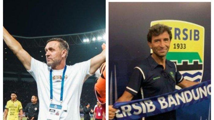Kolase foto pelatih Persija Jakarta Thomas Doll dan pelatih Persib Bandung, Luis Milla.