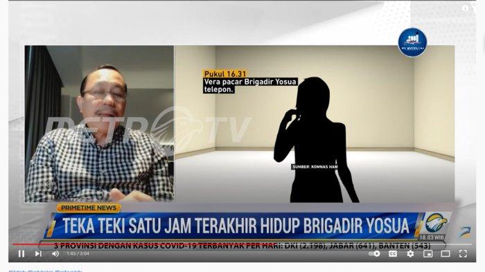 Taufan Damanik saat menceritakan panggilan telepon Vera Simanjuntak kepada Brigadir J.