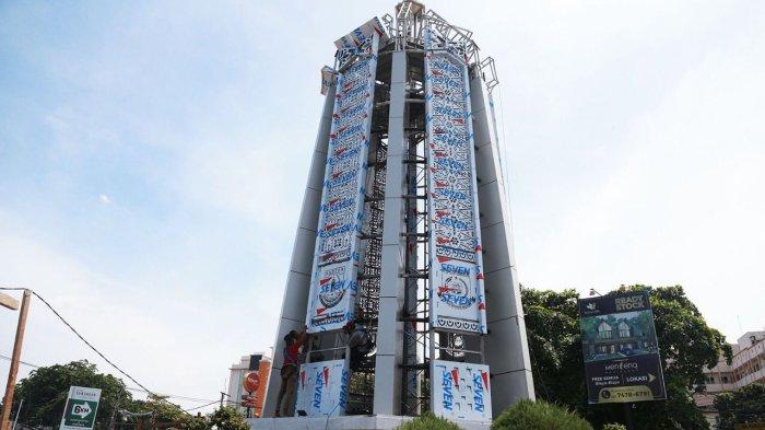 Tugu Pamulang 98% proses pembagunan.