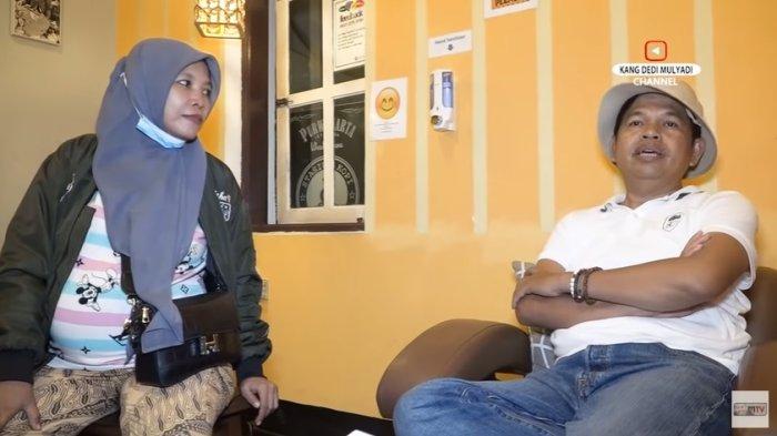 Wanita hamil 9 bulan dari Pekalongan, Jawa Tengah yang curhat malam hari dengan Dedi Mulyadi.