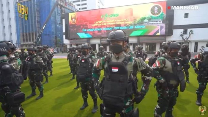 Para prajurit TNI AD yang terpilih mengikuti Latihan Bersama (Latma) bertajuk Lightning Forge bersama U.S. Army.