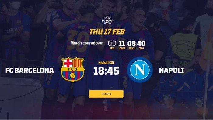 Barcelona vs Napoli di Liga Europa