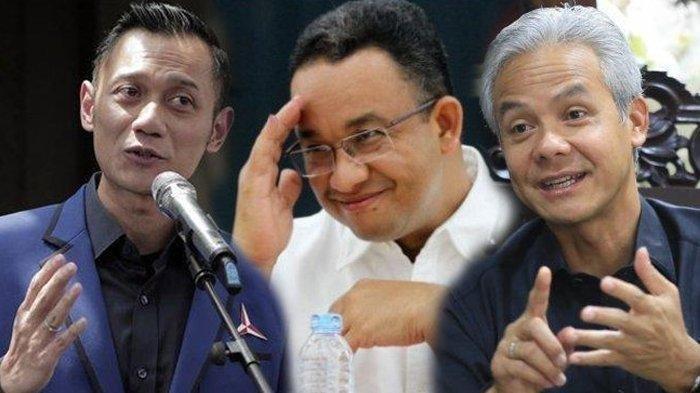 Agus Harimurti Yudhoyono, Anies Baswedan dan Ganjar Pranowo.
