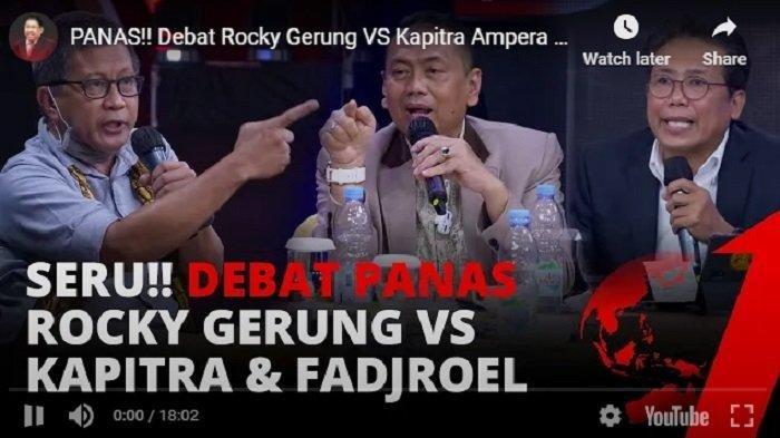 ILC TV One - Serunya ILC TV One Semalam Rocky Gerung Dikeroyok Jubir Jokowi Fadjroel Rahman dan Kapitra Ampera, Pemerintah Dituduh.
