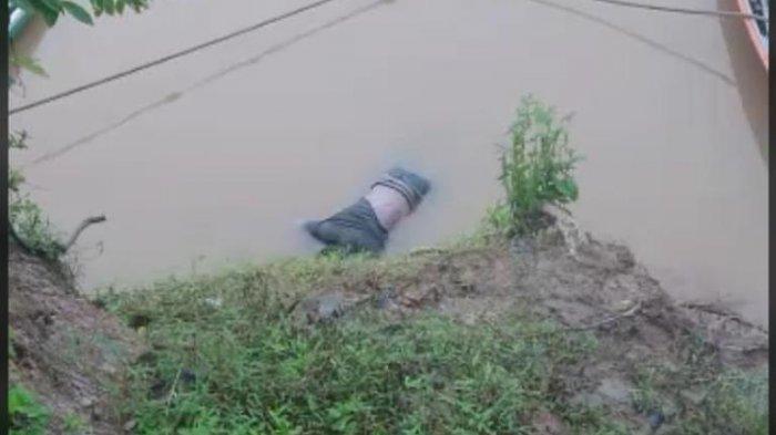 Jenazah warga Pematang Pulai Kecamatan Sekernan, yang ditemukan dalam keadaan meninggal mengambang di Sungai Batanghari.