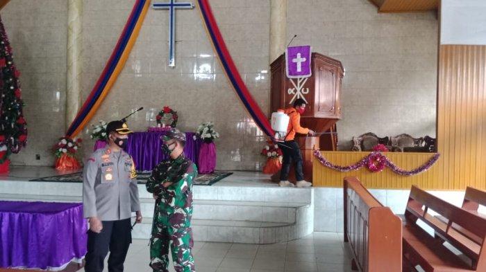Kapolres Bungo bersama Komandan Kodim 0416/ Bungo Tebo sosialisasikan protokol kesehatan.