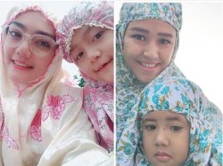 Idul Fitri 2018, Ini Dia Deretan Mama Cantik yang Selfie Bersama Anak Usai Salat Ied, WOW!