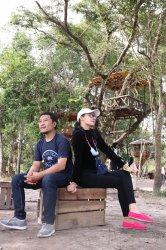 Rumah pohon yang ada di kawasan Danau Tangkas
